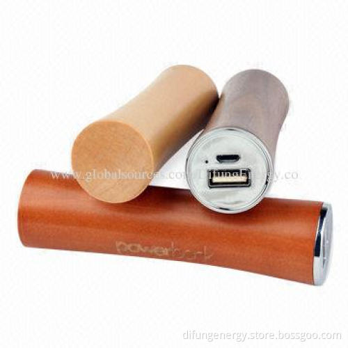 Mobile Power Banks Review, Stick Chargers with 2,200mAh Battery, Wood Housing Natural Style